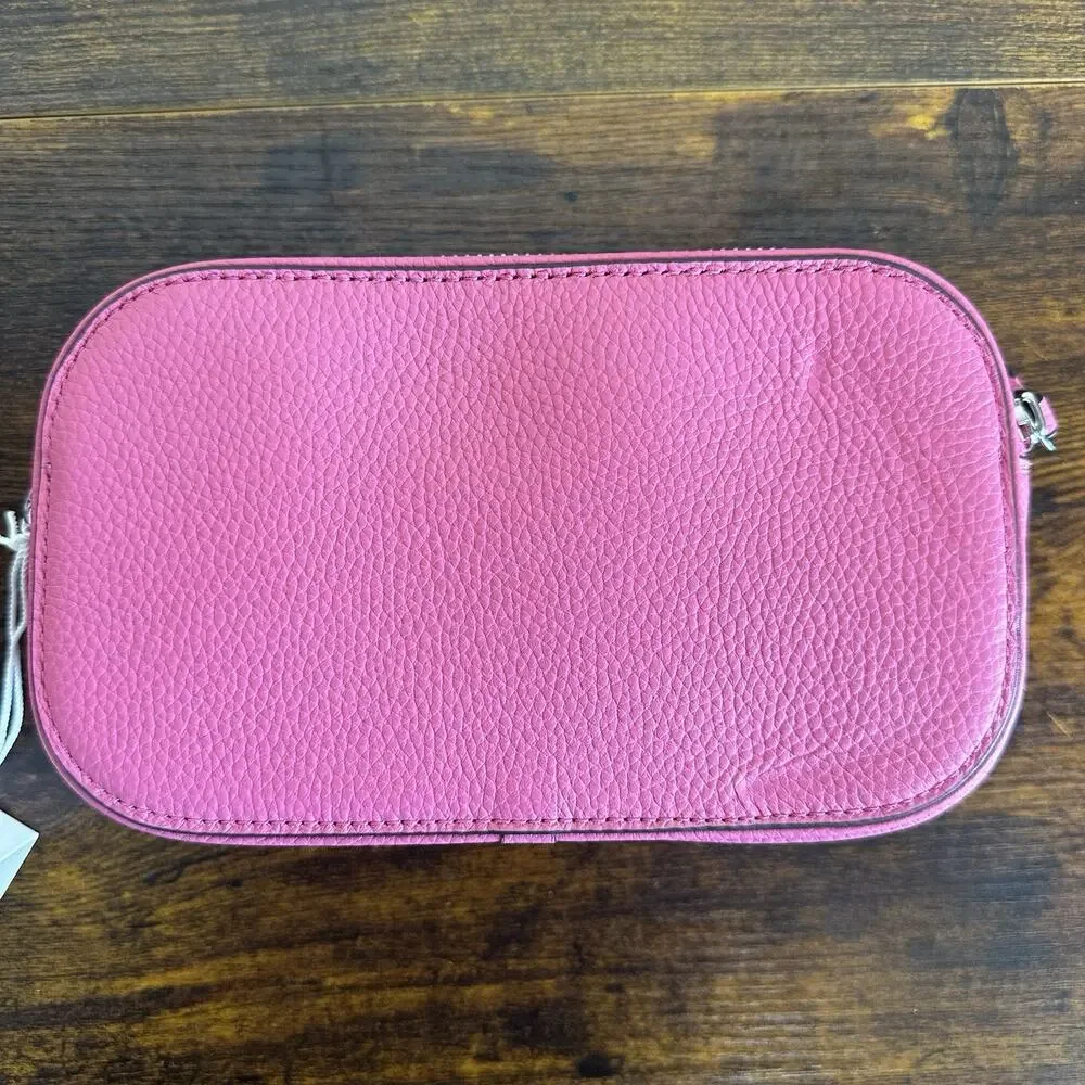 Tory Burch Pink Love Pebble Leather Mini Miller Crossbody Bag Clutch 145667 NWT - Picture 5 of 16